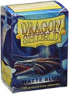 Picture of Matte Blue Standard Sleeves (100) dragon shield