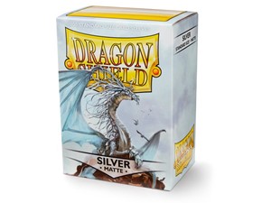 Picture of Matte Silver Standard Sleeves (100) dragon shield