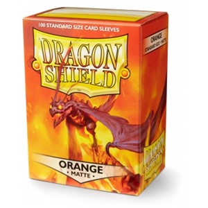 Picture of Matte Orange  Standard Sleeves (100) dragon shield