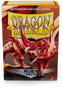Picture of Ruby Matte Standard Sleeves (100) Dragon Shield