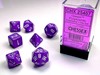 Picture of Chessex Opaque Poly 7 Set Purple/White