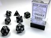 Picture of Chessex Opaque Poly 7 Set Black/White