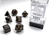 Picture of Chessex Opaque Poly 7 Set Black/Gold
