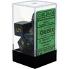 Picture of Chessex Gemini™ Polyhedral Blue-Green w/gold 7-Die Set