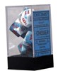 Picture of Chessex Gemini™ Polyhedral Astral Blue w/white 7 Die Set