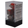 Picture of Chessex Gemini™ Polyhedral Orange-Steel w/gold 7 Die Set