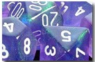 Picture of Chessex Borealis™ Polyhedral Purple/white 7-Die Set