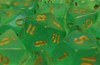 Picture of Chessex Borealis™ #2 Light Green/gold 7-Die Set