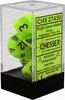 Picture of Chessex Vortex Dice™ Bright Green 7-Die Set