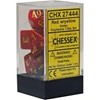 Picture of Chessex Vortex Red w/yellow 7-Die Set