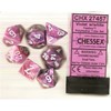 Picture of Chessex Festive™ Polyhedral Violet/white 7-Die Set
