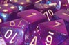 Picture of Chessex Borealis™ #2 Royal Purple/gold 7-Die Set