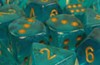 Picture of Chessex Borealis™ #2 Teal/gold 7-Die Set