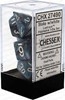 Picture of Chessex Lustrous™ Polyhedral Slate/white 7-Die Set