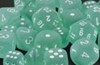 Picture of Chessex Frosted™ 12mm d6 Teal/white Dice Block™