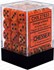 Picture of Chessex Vortex Dice™ 12mm d6 Orange/black Dice Block™