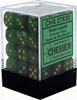 Picture of Chessex Vortex Dice™ 12mm d6 Green/gold Dice Block™