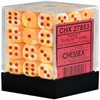Picture of Chessex Festive™ 12mm d6 Sunburst w/red Dice Block