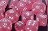 Picture of Chessex Frosted™ 12mm d6 Pink/white Dice Block™ (36 d6)