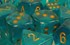 Picture of Chessex Borealis™ 12mm d6 Teal/gold Dice Block™