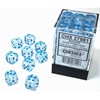 Picture of Chessex Borealis 12mm d6 Luminary Dice Block Icicle/ Light blue