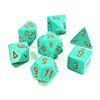 Picture of Poly 7 Set: Heavy Dice Turquoise/Orange Lab Dice Wave 4
