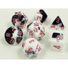 Picture of Poly 7 Set: Black-White/Pink Luminary Lab Dice Wave 4