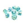 Picture of Poly 7 Set: Polyhedral Garden/blue Luminary 7-Die Set Lab Dice