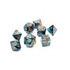 Picture of Poly 7 Set: Lustrous Polyhedral Alpestris/orange 7-Die Set Lab Dice