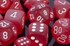 Picture of Chessex Frosted™ Polyhedral Red/white 7-Die Set (with Tens 10™ die)