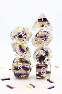 Picture of Nonbinary Flag Resin Dice Set