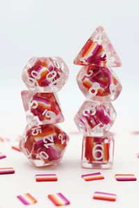 Picture of Lesbian Flag Resin Dice Set