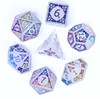 Picture of White Quartz （Rainbow Pattern）Semi-Precious Gemstone Dice Set
