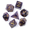 Picture of Dream Amethyst Christmas Pattern Genstone Dice Set