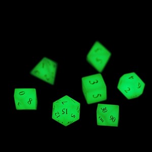 Picture of Luminous Stone Yellow (Glows in the Dark) Dice Set