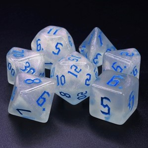 Picture of Aurora The Chaos Blue font Dice Set