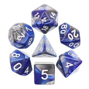 Picture of Silver Blue Dice Set