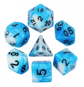 Picture of Blend Blue + White Dice Set