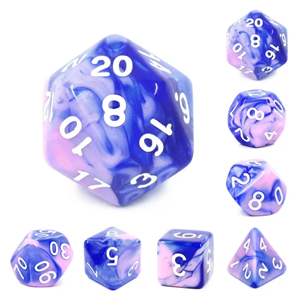 Picture of Blue Pink Blend Dice Set