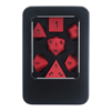Picture of Red Metal Dice Black font Dice Set