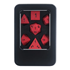 Picture of Red Metal Dice Black font Dice Set