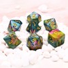 Picture of Marble Blue + Yellow + Rose Red Dice Set