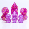 Picture of Mini Purple Translucent Glitter Dice Set