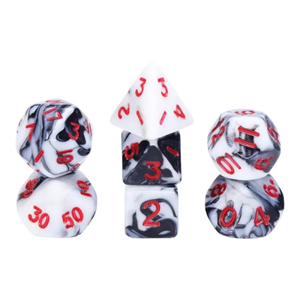 Picture of Black and White Blend Mini Dice Set