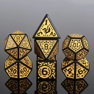 Picture of Gold Magic Flame Dice Set