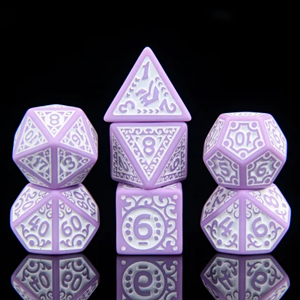 Picture of Violet Magic Flame Dice Set