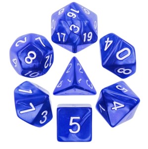 Picture of Blue Pearl Dice Set
