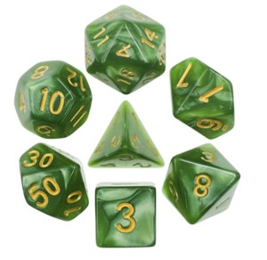 Picture of Grass Green Pearl Dice Set