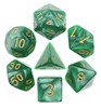 Picture of Green Pearl Color Dice (Golden Font)