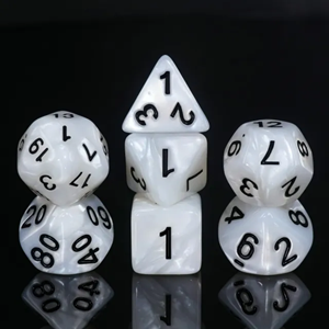 Picture of White Pearl Dice Set
